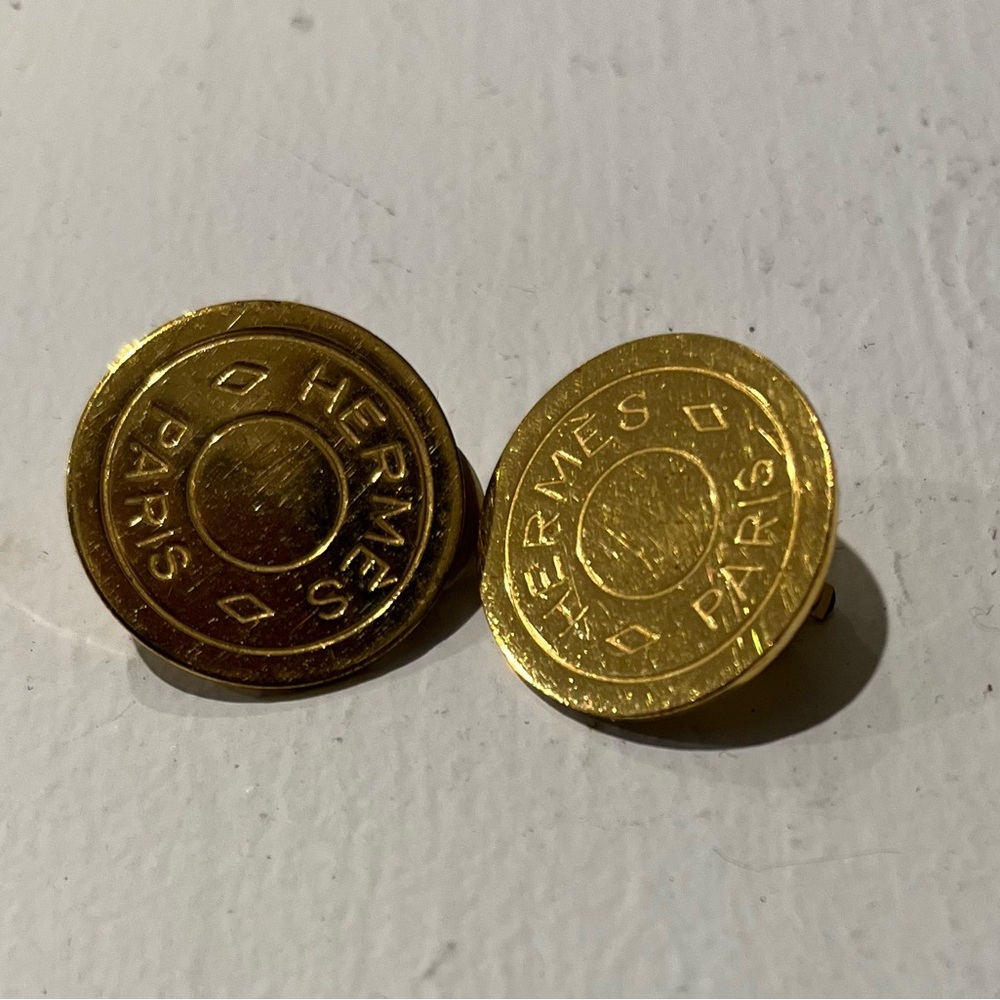 Hermes Gold Earrings